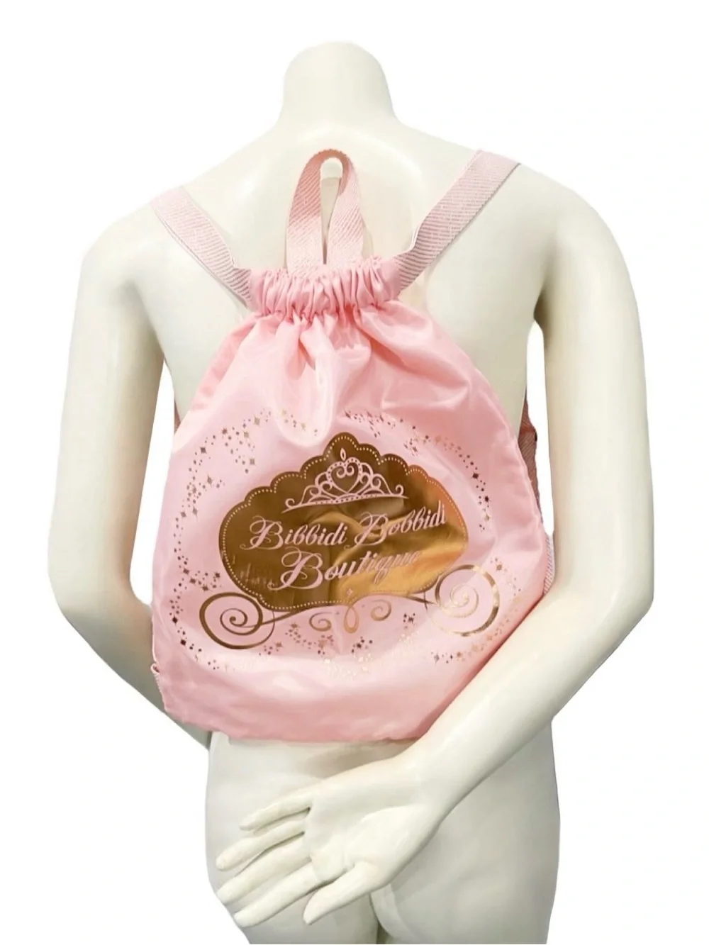Disney Bibbidi Bobbidi Boutique Pink Princess Drawstring Backpack Bag